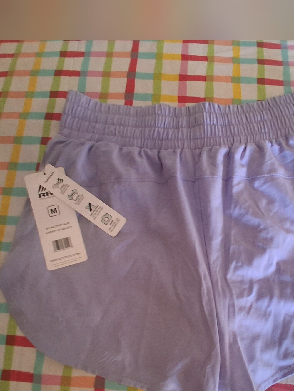 NWT Ladies Lavendar Athletic Shorts By RBX, Sz M, XL    MSRP $48.00 - Picture 3 of 11